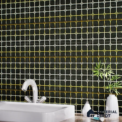 Highlighter Tiles  Tile TL 07252 Plana 8016 GLM (Gold) 1 ft x 1 ft Ceramic Matte Finish - 9 mm  | 2 mm Spacer is Mandatory